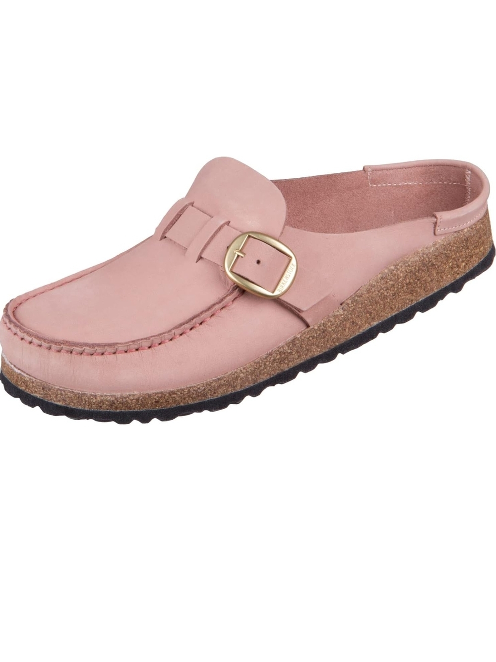 Birkenstock NWT SZ 42 Old Rose Buckley Mule with Gold Buckle
